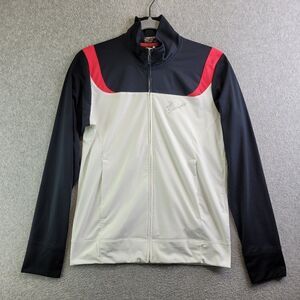Nike Golf Jacket Womens Small White Mock Neck Lightweight Fit Dry Zip Pockets